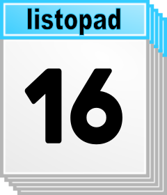 16. listopad - Kdo kdy slav svtek, jmeniny? 
