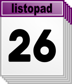 26. listopad - Kdo kdy slav svtek, jmeniny? 