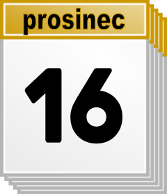 16. prosinec - Kdo kdy slav svtek, jmeniny? 