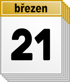 21. bezen - Kdo kdy slav svtek, jmeniny? 