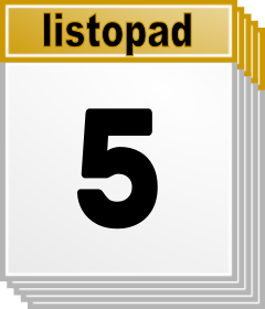 5. listopad - Kdo kdy slav svtek, jmeniny? 