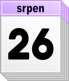 26. srpen - Kdo kdy slav svtek, jmeniny? 