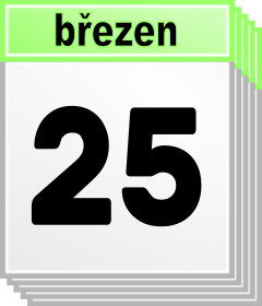 25. bezen - Kdo kdy slav svtek, jmeniny? 