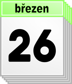 26. bezen - Kdo kdy slav svtek, jmeniny? 