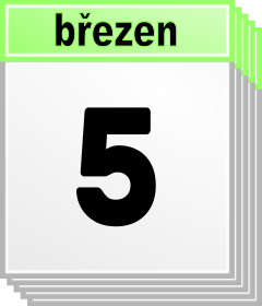 5. bezen - Kdo kdy slav svtek, jmeniny? 